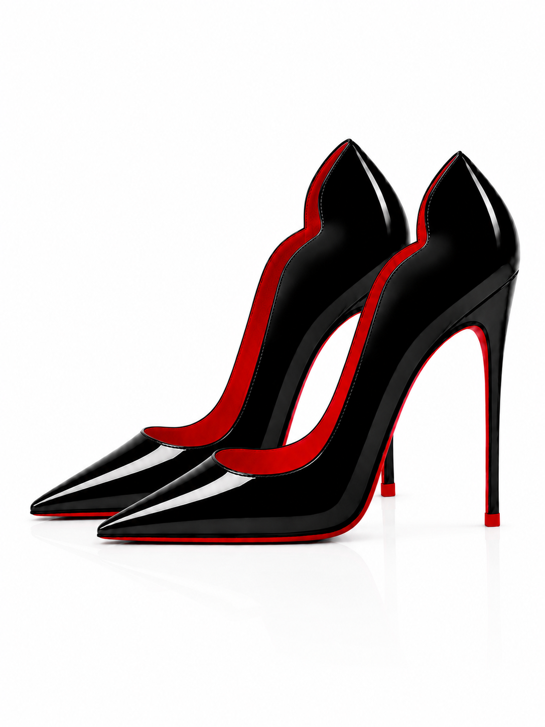 Scarpin Paris Black Patent Pointed-Toe Pumps