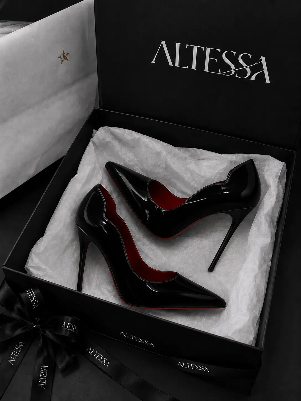 Scarpin Paris Black Patent Pointed-Toe Pumps
