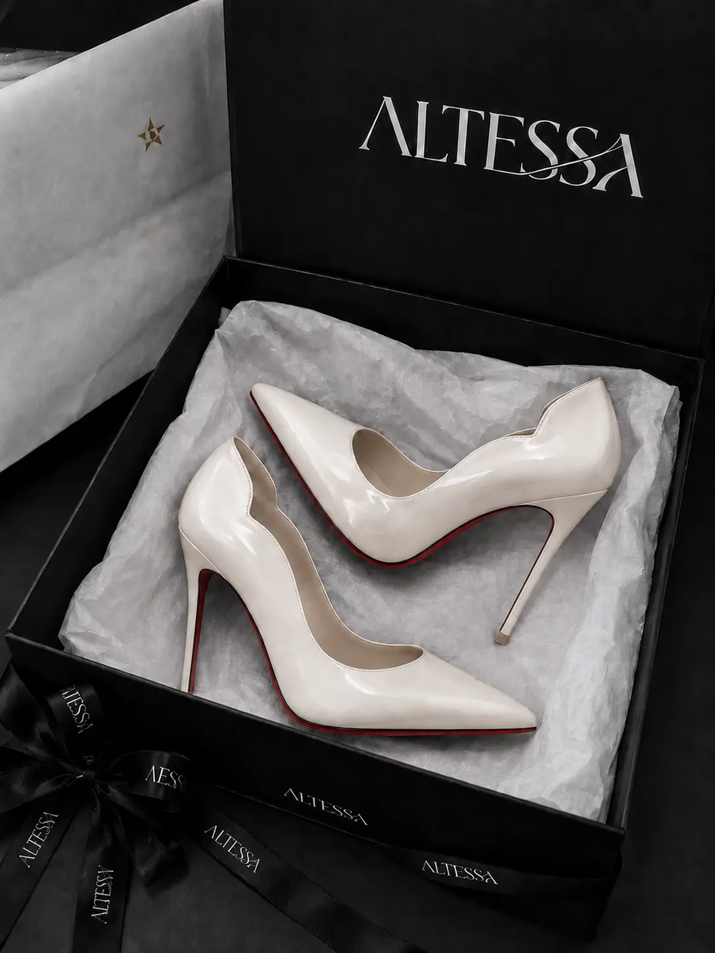 Scarpin Paris White Patent Pointed-Toe Pumps