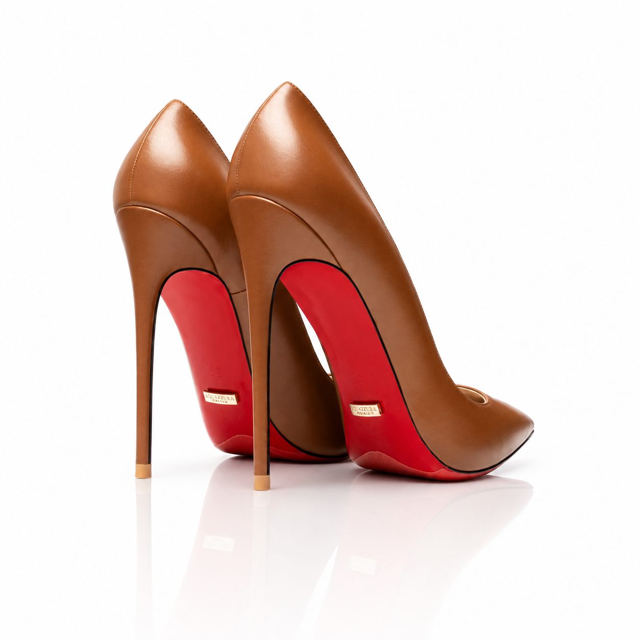 Scarpin Ambra Brown Matte Pointed-Toe Pumps