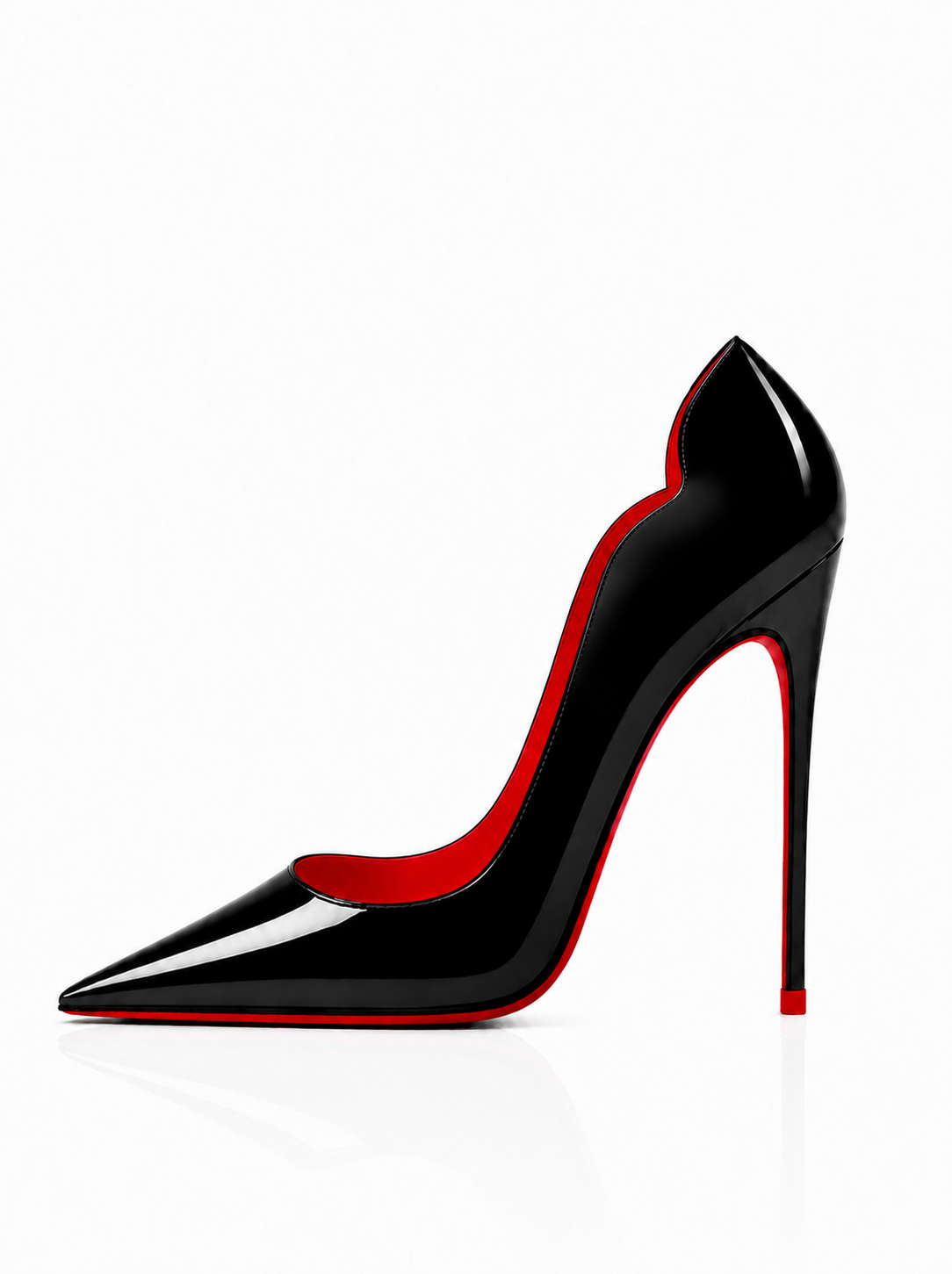 Scarpin Paris Black Patent Pointed-Toe Pumps